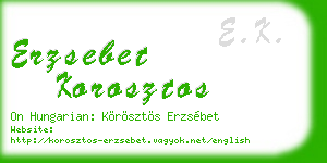 erzsebet korosztos business card